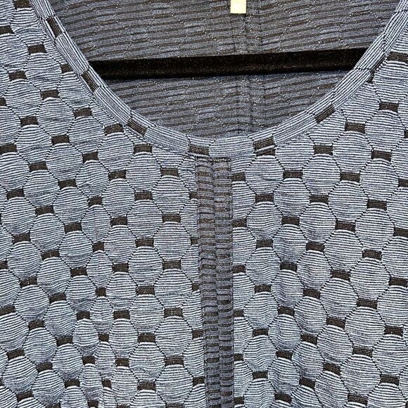 NWT HABITAT 36627 Scoop Neck Geometric Print Tunic Steel Sz S/M - Picture 4 of 7